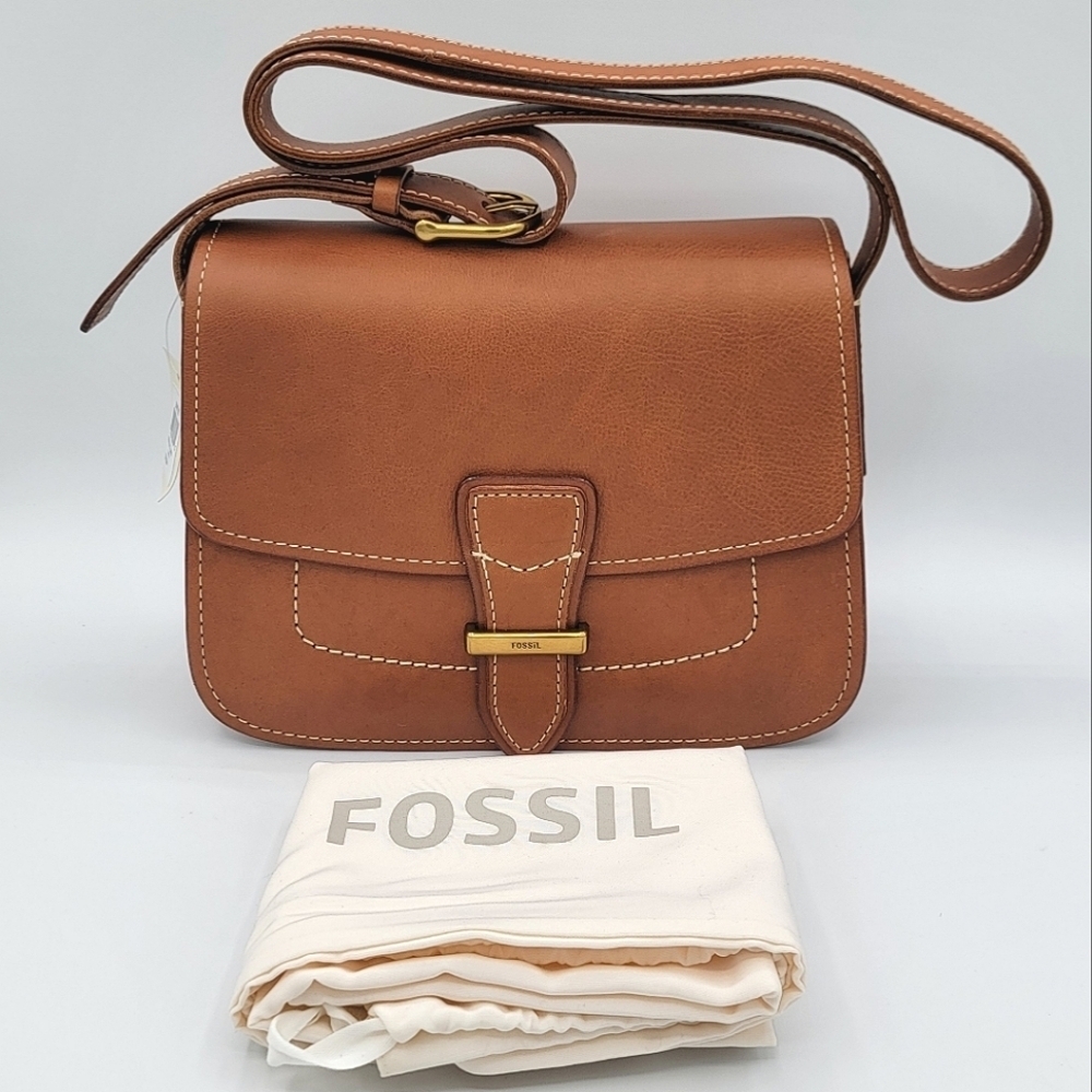 Fossil Tremont Bag Leather Flap Crossbody NEW #2505